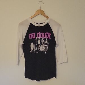 Alternative Black and White No Doubt Raglan Tee